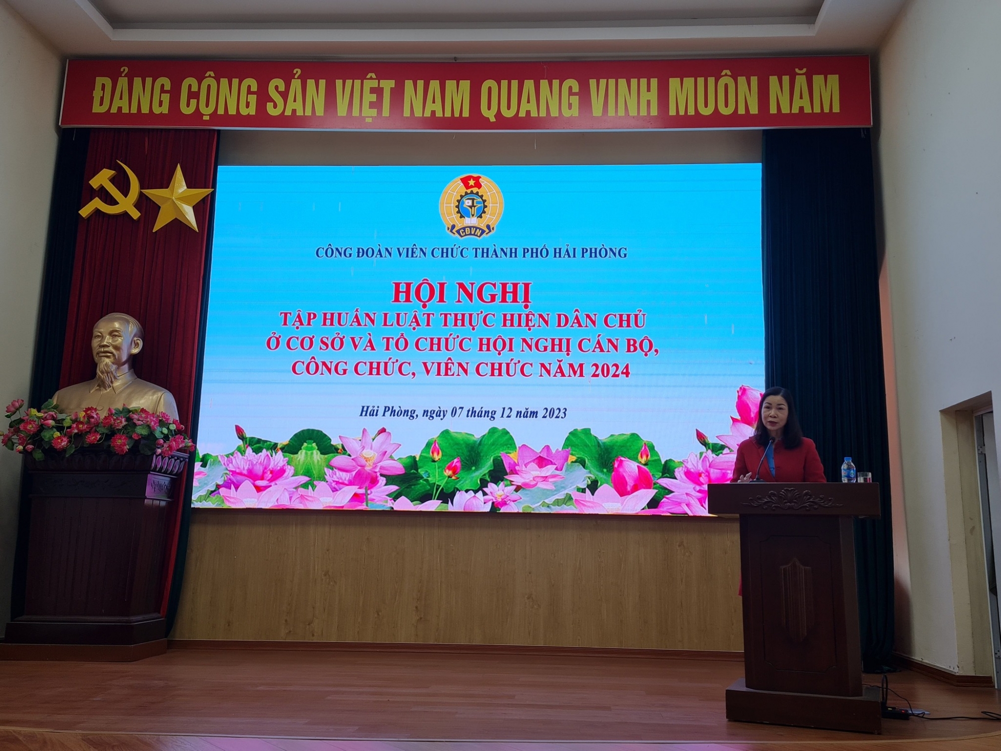 CĐVC thành phố Hải Phòng tổ chức thông tin nhanh kết quả Đại hội XIII Công đoàn Việt Nam