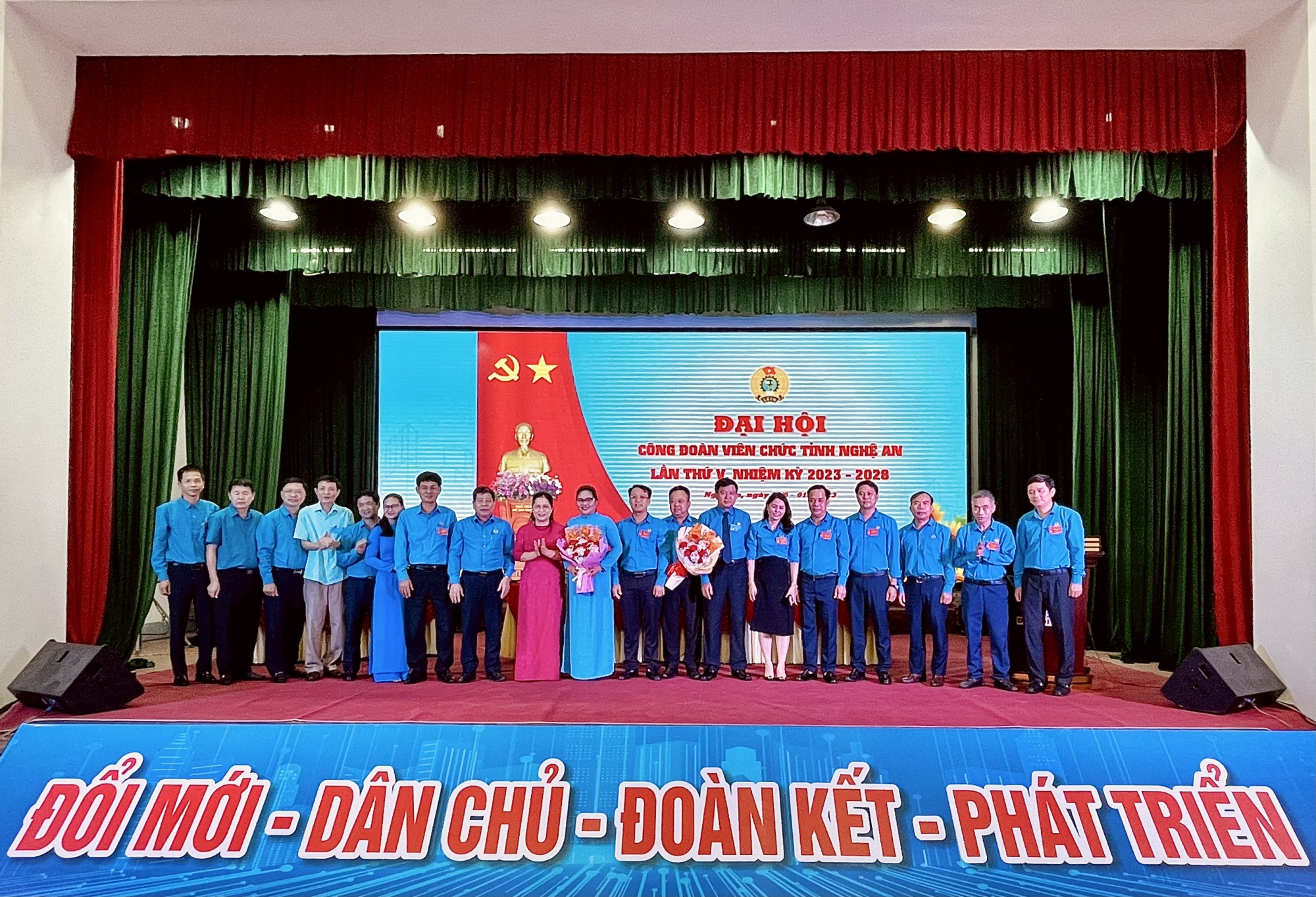 Đại hội Công đoàn Viên chức tỉnh Nghệ An lần thứ V, nhiệm kỳ 2023-2028 thành công tốt đẹp