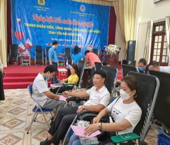 Đoàn viên công đoàn Viên chức tỉnh Yên Bái với Ngày hội hiến máu tình nguyện năm 2022