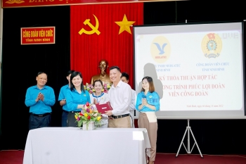 Công đoàn Viên chức tỉnh Ninh Bình ký kết thỏa thuận hợp tác chương trình “Phúc lợi đoàn viên công đoàn” với Công Ty TNHH MEDLATEC Ninh Bình
