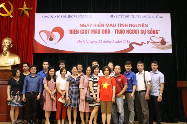 Công đoàn Bộ Khoa học và Công nghệ tham gia ngày hội hiến máu tình nguyện vì sức khỏe cộng đồng