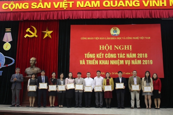 Công đoàn Viện Hàn lâm Khoa học và Công nghệ Việt Nam tổ chức Hội nghị tổng kết công tác Công đoàn năm 2018 và Phương hướng, nhiệm vụ năm 2019