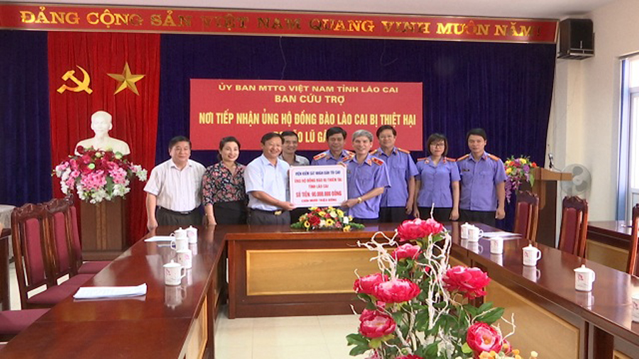 CĐ Viện Kiểm sát Nhân dân tối cao ủng hộ đồng bào mưa lũ tại 2 tỉnh Lào Cai và Yên Bái