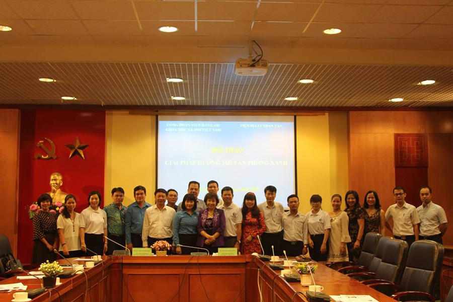 CĐ Viện Hàn lâm Khoa học xã hội Việt Nam tổ chức hội thảo ”Giải pháp hướng tới Văn phòng xanh”