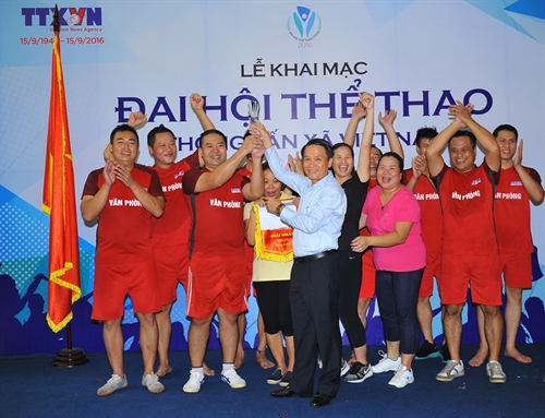 CĐ Thông tấn xã VN tổ chức Đại hội thể thao Thông tấn xã Việt Nam 2016