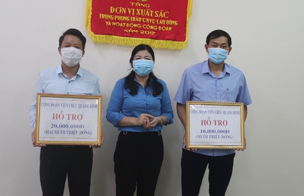 Công đoàn Viên chức tỉnh Quảng Bình: Hỗ trợ đoàn viên khó khăn bị ảnh hưởng do dịch bệnh Covid-19