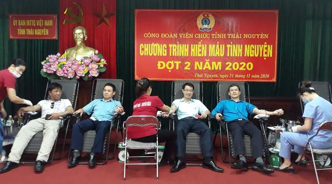 CĐVC tỉnh Thái Nguyên tổ chức hiến máu tình nguyện đợt 2 năm 2020