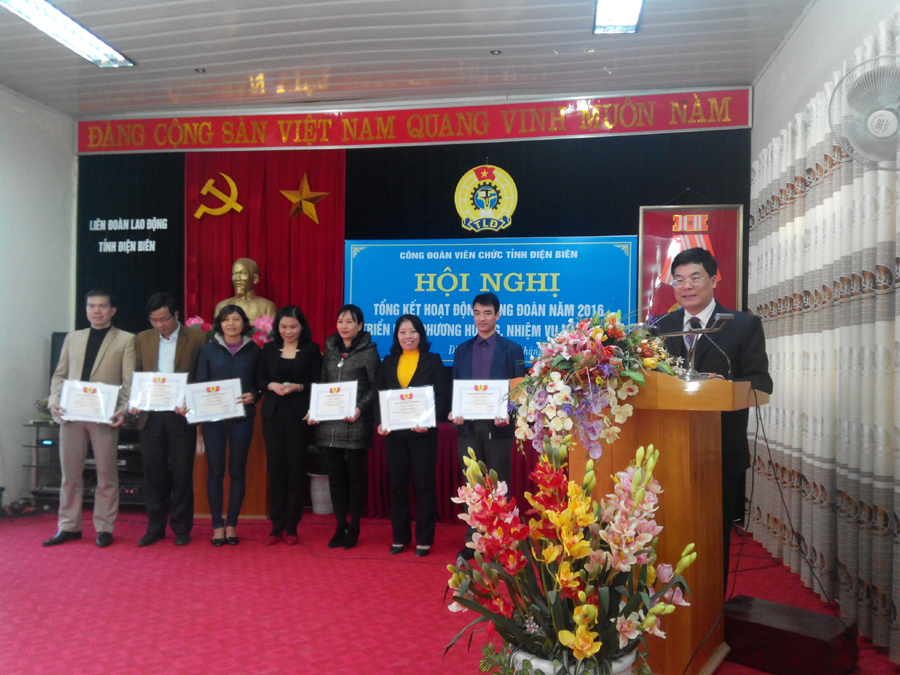 CĐVC tỉnh Điện Biên tổng kết công tác công đoàn năm 2016