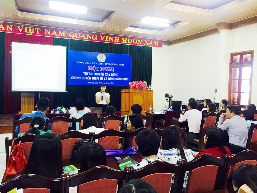 CĐVC tỉnh Quảng Ninh tổ chức Hội nghị Tuyên truyền xây dựng chính quyền điện tử và Bình đẳng giới