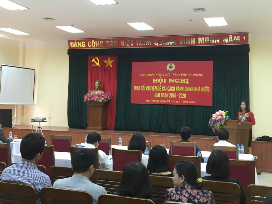CĐVC Tp Hải Phòng tổ chức Hội nghị trao đổi chuyên đề cải cách hành chính Nhà nước