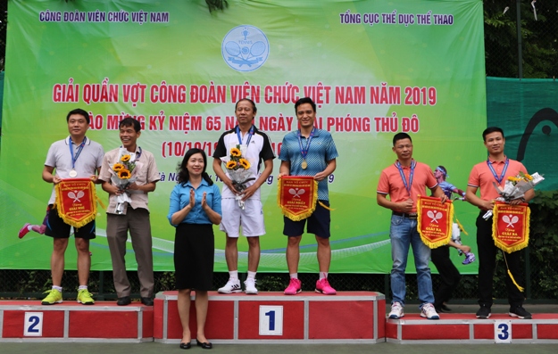 Giải Quần vợt Công đoàn Viên chức Việt Nam năm 2019 – Thu hút hơn 200 vận động viên tham gia