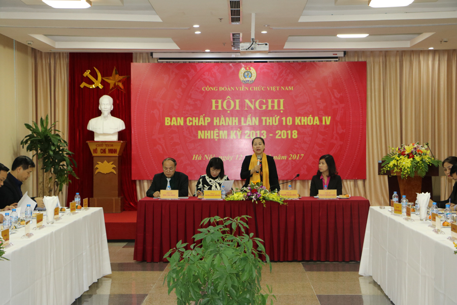 Hội nghị lần thứ 10 Ban Chấp hành Công đoàn Viên chức Việt Nam khóa IV, nhiệm kỳ 2013 – 2018