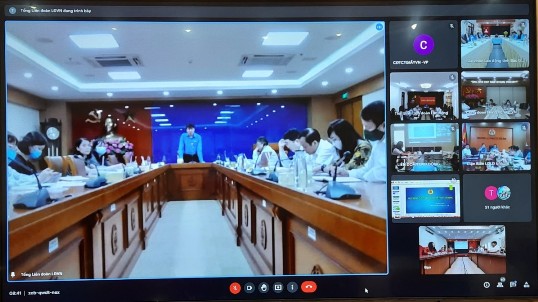 Tổng LĐLĐ Việt Nam tổ chức tập huấn trực tuyến về Bộ luật Lao động 2019