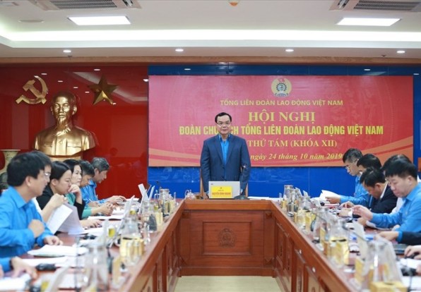 Hội nghị Đoàn Chủ tịch Tổng Liên đoàn Lao động Việt Nam lần thứ tám, khóa XII