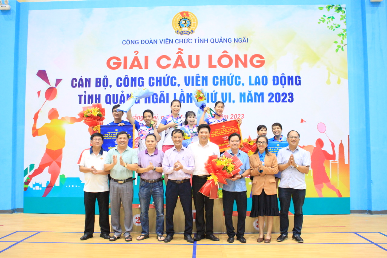 Công đoàn Viên chức tỉnh Quảng Ngãi tổ chức giải cầu lông lần thứ VI, năm 2023
