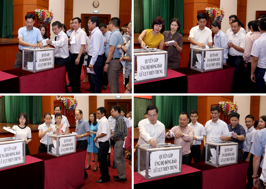 CĐ Bộ Tài chính đã tổ chức Lễ phát động ủng hộ đồng bào bị thiệt hại do lũ lụt tại các tỉnh miền Trung