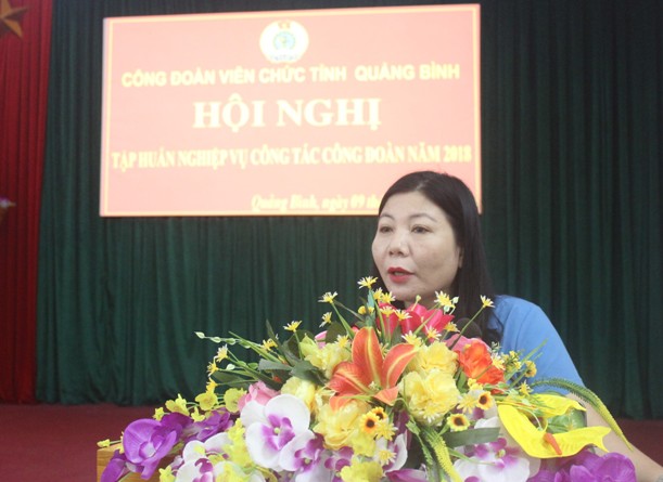 CĐVC tỉnh Quảng Bình tổ chức tập huấn cán bộ công đoàn năm 2018