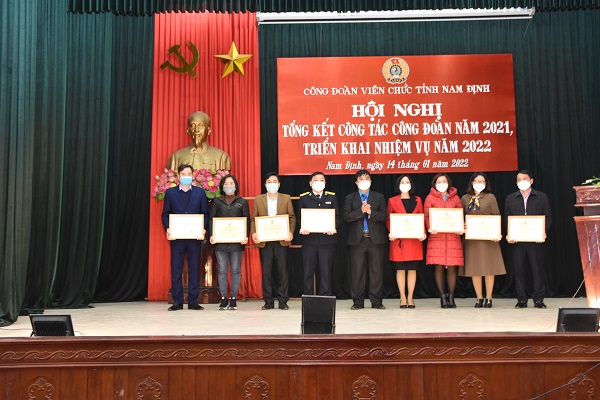 Công đoàn Viên chức tỉnh Nam Định tổng kết công tác năm 2021, triển khai nhiệm vụ năm 2022