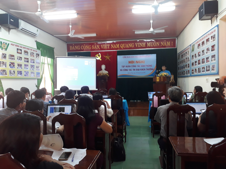 CĐVC Quảng Nam tổ chức tập huấn công tác Văn phòng và Thi đua khen thưởng