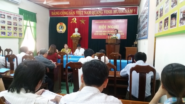 Công đoàn Viên chức tỉnh Quảng Nam tổ chức HN BCH và sơ kết 6 tháng
