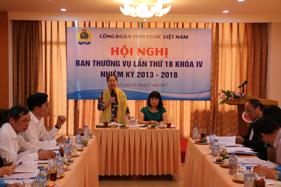 Hội nghị Ban Thường vụ Công đoàn Viên chức Việt Nam lần thứ 18