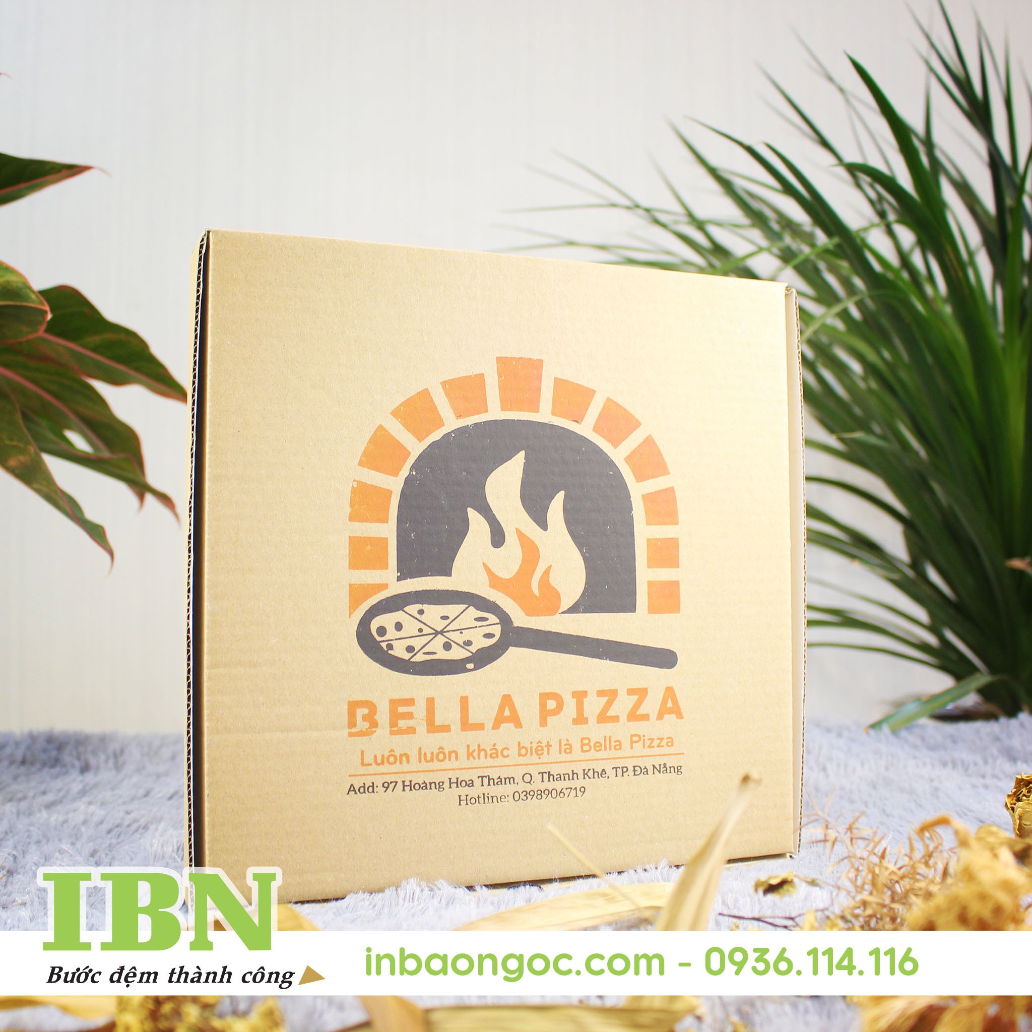 mẫu hộp giấy đựng pizza