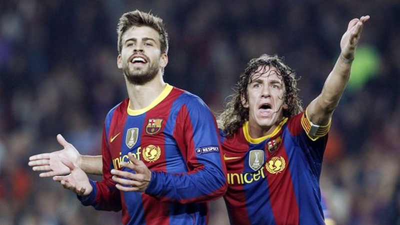 Carles Puyol và Gerard Pique - bộ đôi trung vệ huyền thoại