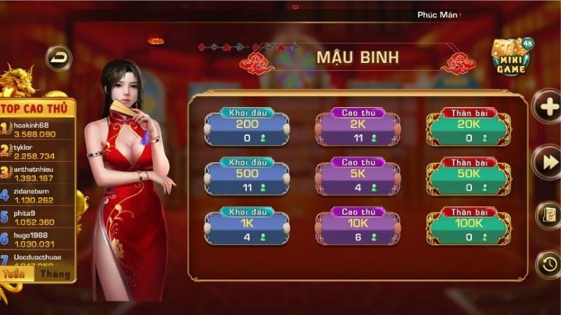 Cách so sánh các liên kết bài trong Mậu Binh