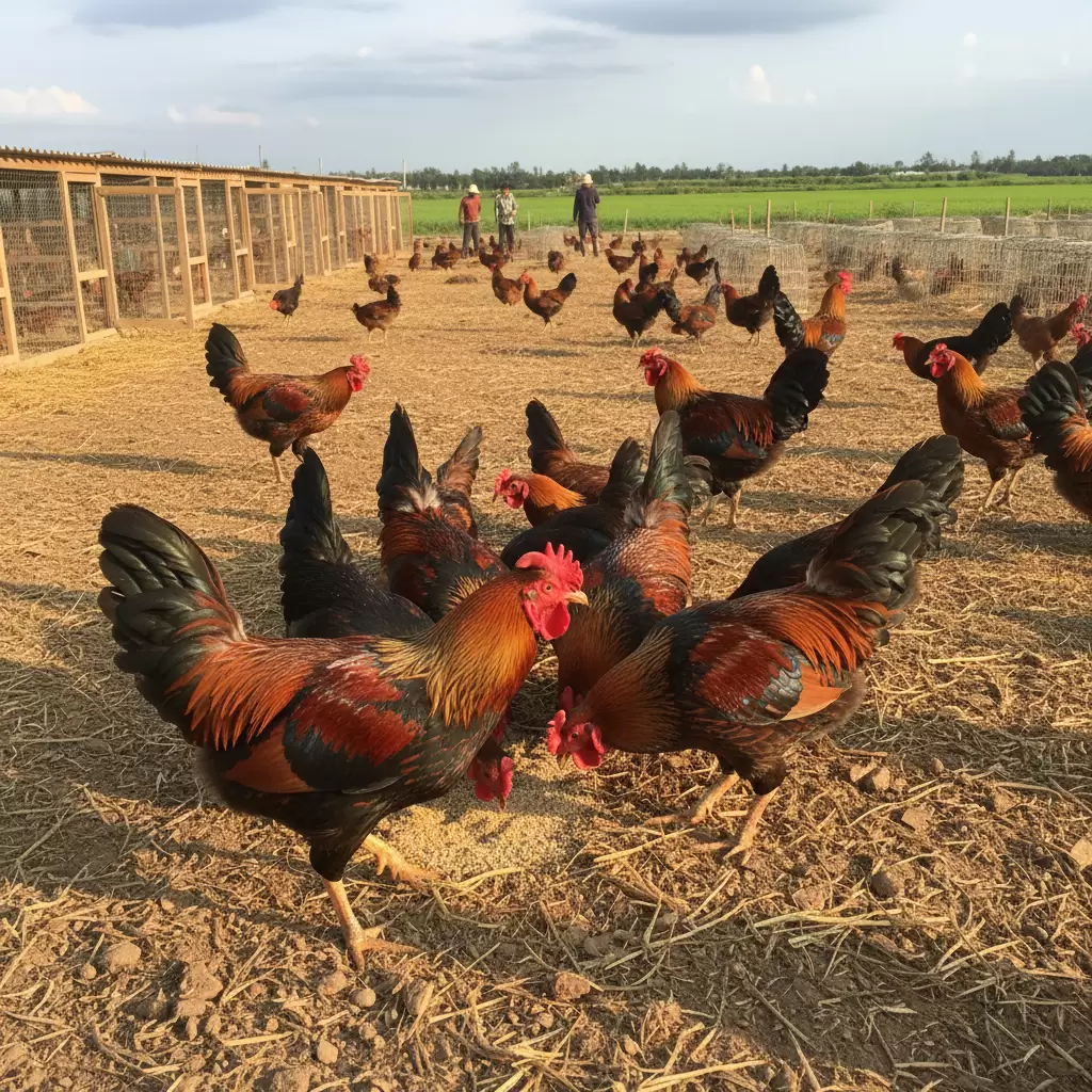 So sánh sự khác biệt giữa nuôi gà ta gà ri và gà lai chọi
