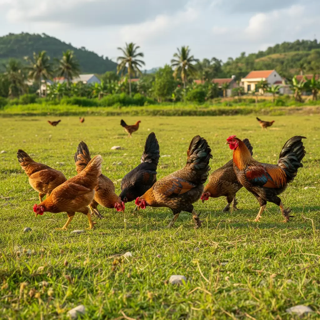 So sánh sự khác biệt giữa nuôi gà ta gà ri và gà lai chọi